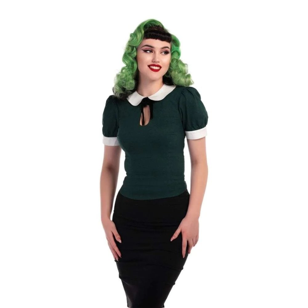 NWT Collectif green Khloe top XS US 4 U 8